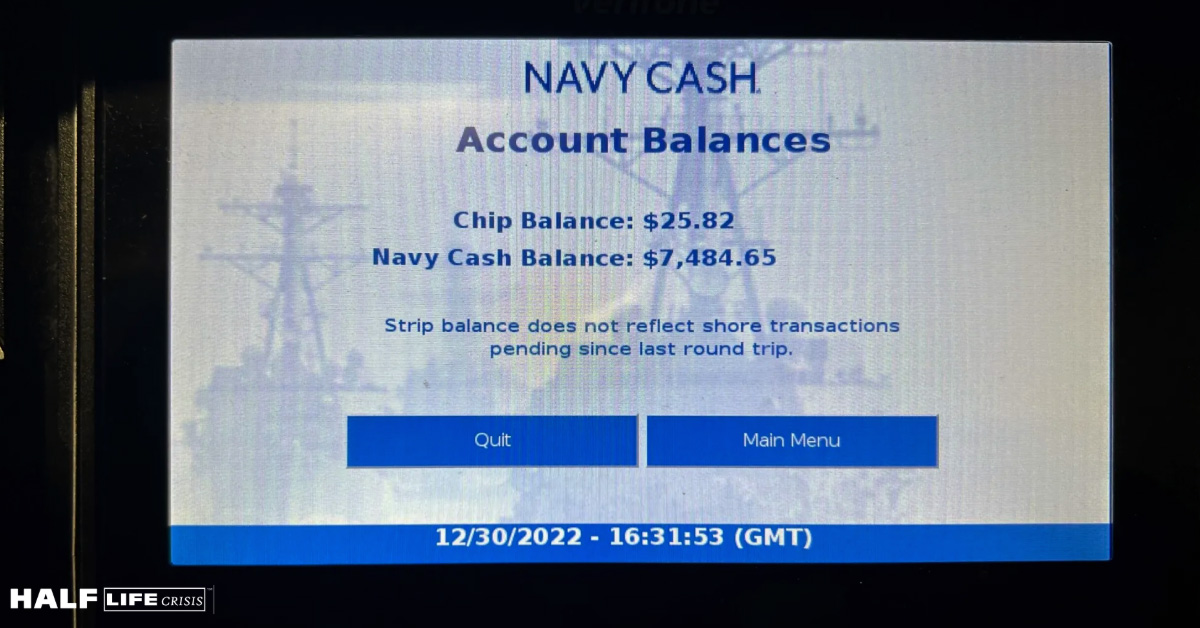 HLC Navy Cash while onboard COLE web