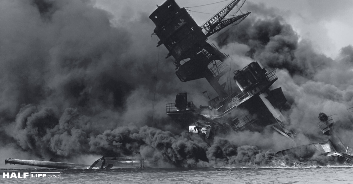 HLC Battle Ship struck Pearl Harbor attack web