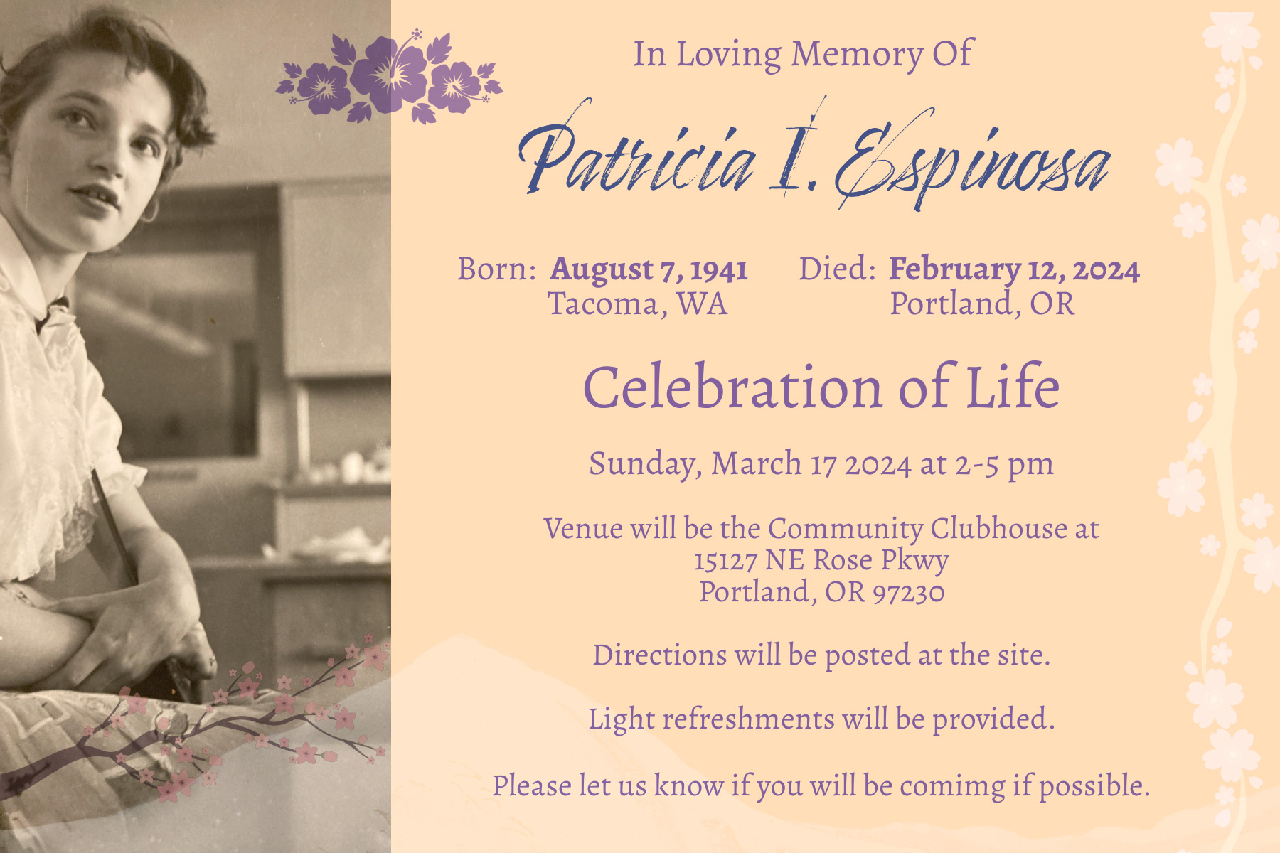 HLC Patricia Espinosa Celebration of Life web